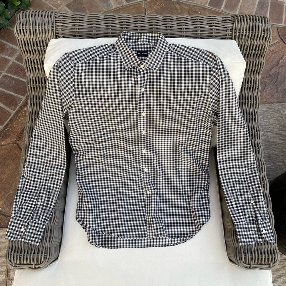 Wall + Water / Men’s Gingham Plaid Dress Shirt